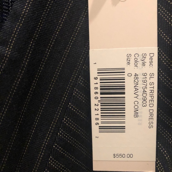BNWT Rebecca Taylor Striped Suit V-Neck Dress - Picture 7 of 7